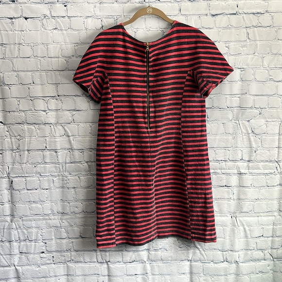 J. Crew Red and Black Striped Short Sleeve Dress Womans Size M‎ - Picture 4 of 4